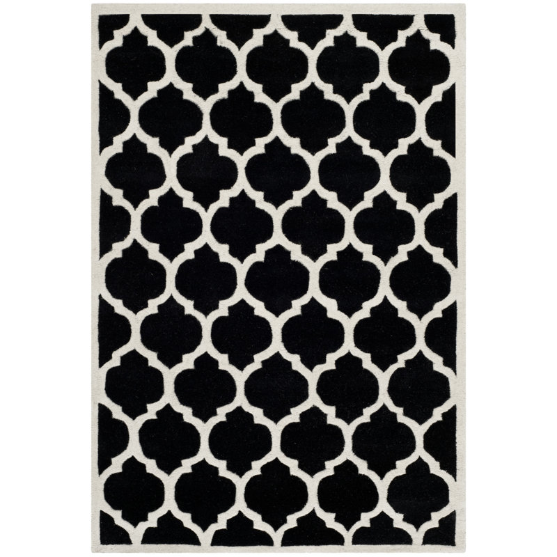 Carolene Hand Tufted Wool Geometric Rug, Rectangle 6' x 9'