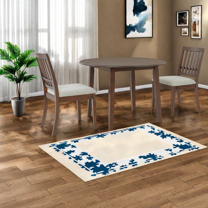 Ensemble de table et chaises modernes (comprend la table et les chaises), ensemble pliable en bois brun pour petite cuisine