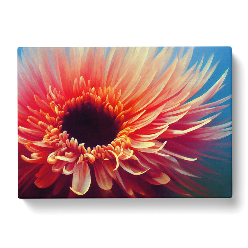 Exciting Chrysanthemum Flower - Wrapped Canvas, 40cm H x 60cm W x 3cm D