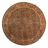 One-of-a-Kind Round 5' X 5' Hand Knotted Area Rug