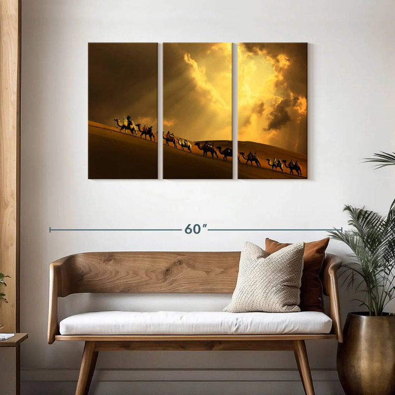 Camel Caravan Uphill, H 28 po x l 45 po
