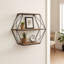 Rangement mural décoratif à 3 niveaux pour décoration intérieure - Décoration murale suspendue moderne pour la cuisine, le bureau ou la chambre à coucher - Noir-124007972