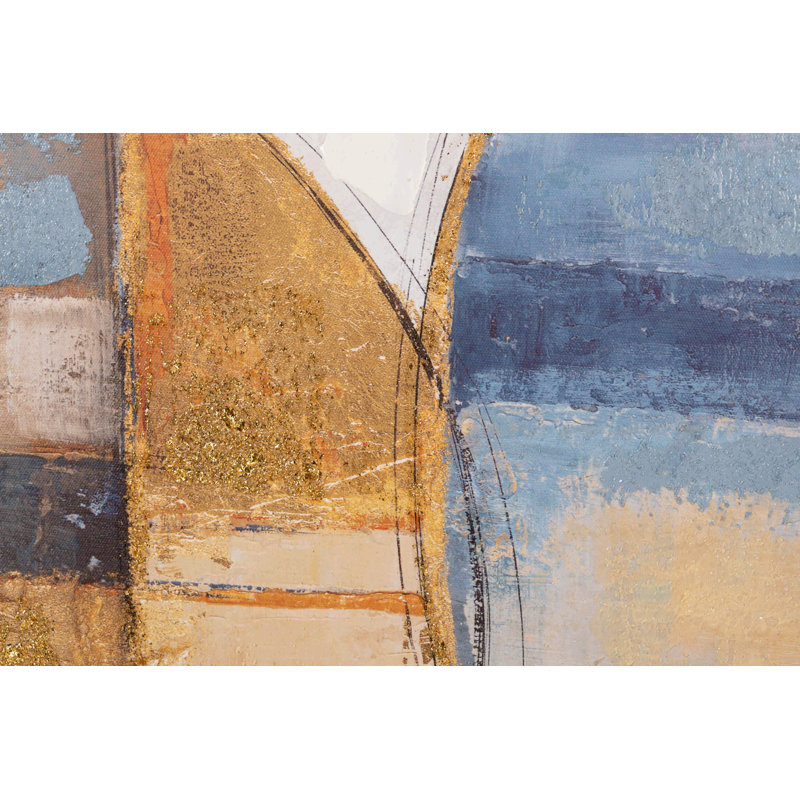 Abstract Set 2 Canvas 40% Hand Painted 50X3X70 Cm - 2 Piece Wrapped Canvas Print Set