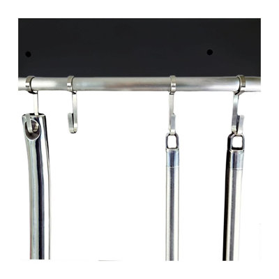 Wood Rectangle Wall Mounted Pot Rack