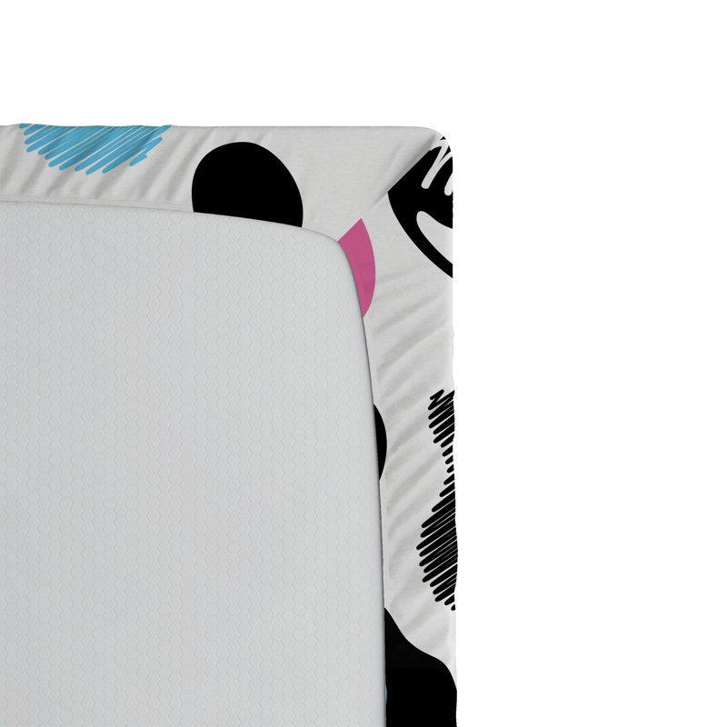 Drap-housse orange Ambesonne, Imprimé animal rose pâle / noir / blanc, Drap-housse pour lit simple TG