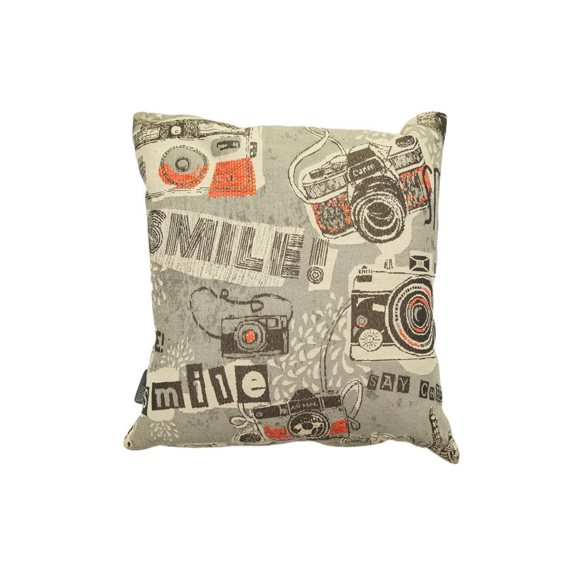 Coussin décoratif en plumes en lin 18 po selfie Wamblee