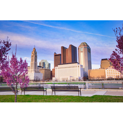 Skyline Of Columbus by Aceshot - Wrapped Canvas Print