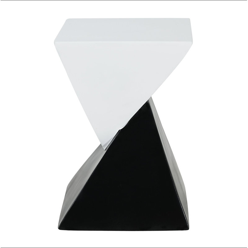 Table d'appoint Modern, Blanc/Noir