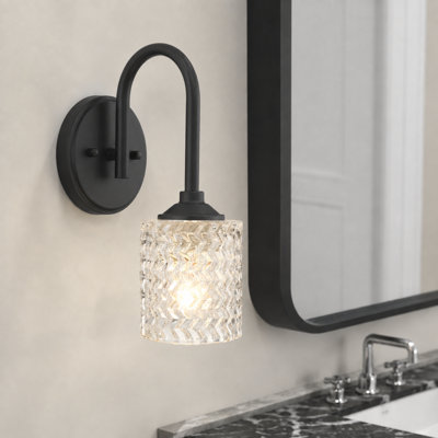 1-light Dimmable Armed Sconce Wall Sconce