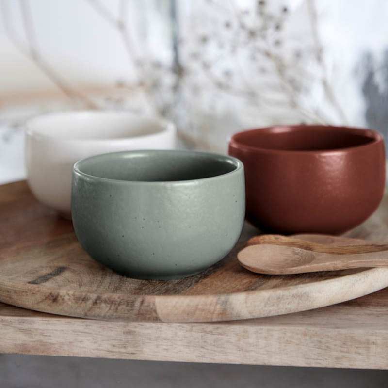 Casafina Pacifica Handmade Stoneware Dessert Bowl, Vanilla