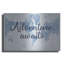 «World Map White and Blue v2» par Sue Schlabach, art mural en métal-615400550