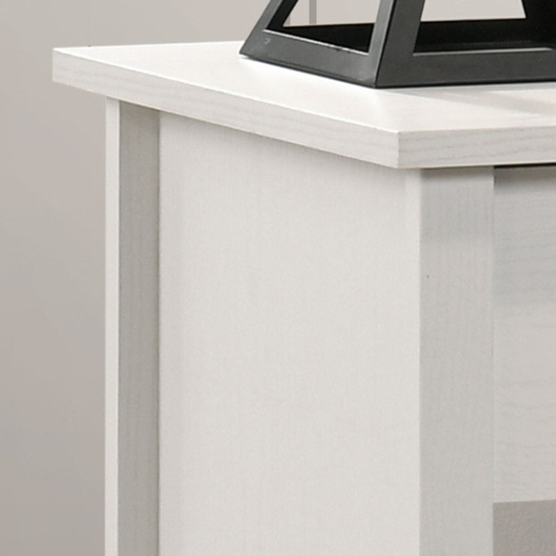 Table de chevet 1 tiroir Celeste, Blanc