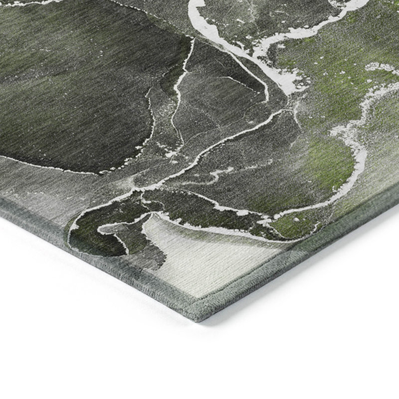 Tapis intérieur / extérieur Kyrie avec envers antidérapant, Tapis de couloir 2 pi 3 po x 7 pi 6 po