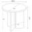 Harout Round End Table with Sculptural 3-Panel Base, Latte-1559977868