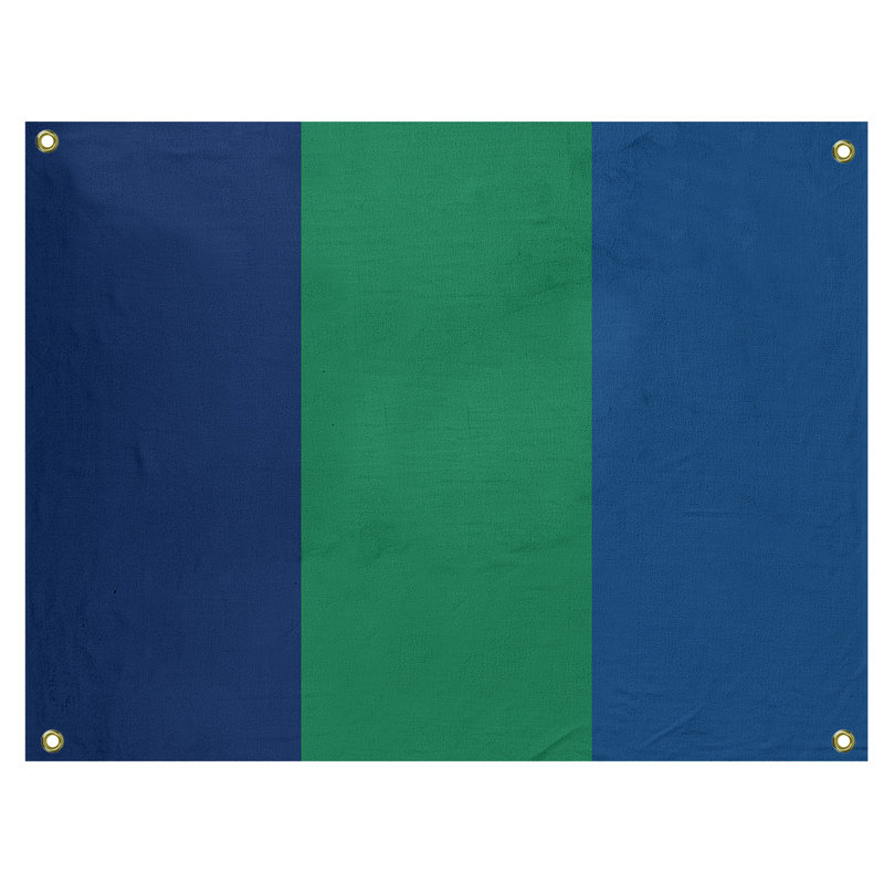 Tapisserie de polyester Vancouver, H 59 po x l 80 po x P 2 po, Bleu / vert / bleu foncé