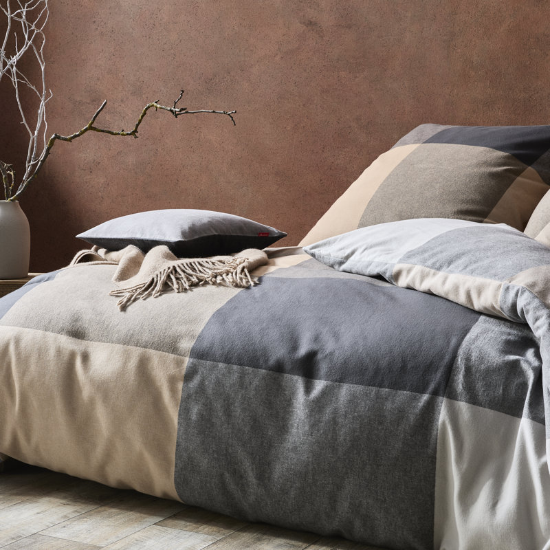 Lech Cotton Flannel Duvet Cover Set Set, 135/200cm