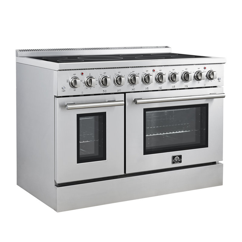 Cuisinière électrique Paolo 48 pouces SS, Acier Inoxydable