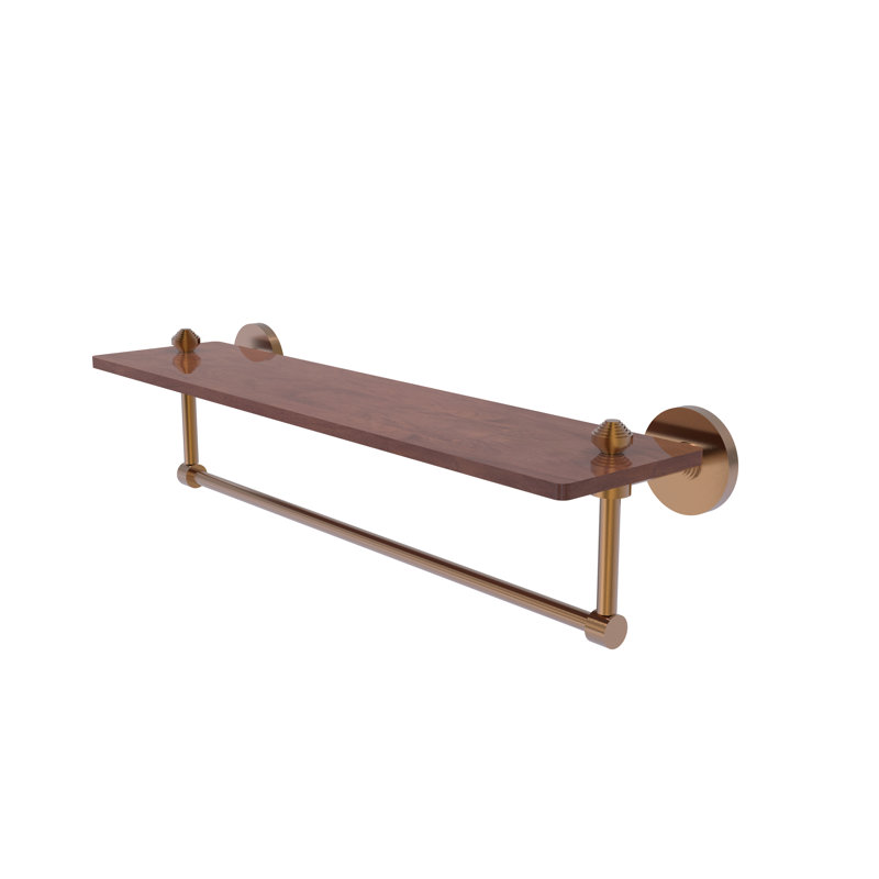 Tablette avec barre à serviettes Trond Ironwood, Bronze brossé, H 4 po x l 22 po x P 5 po