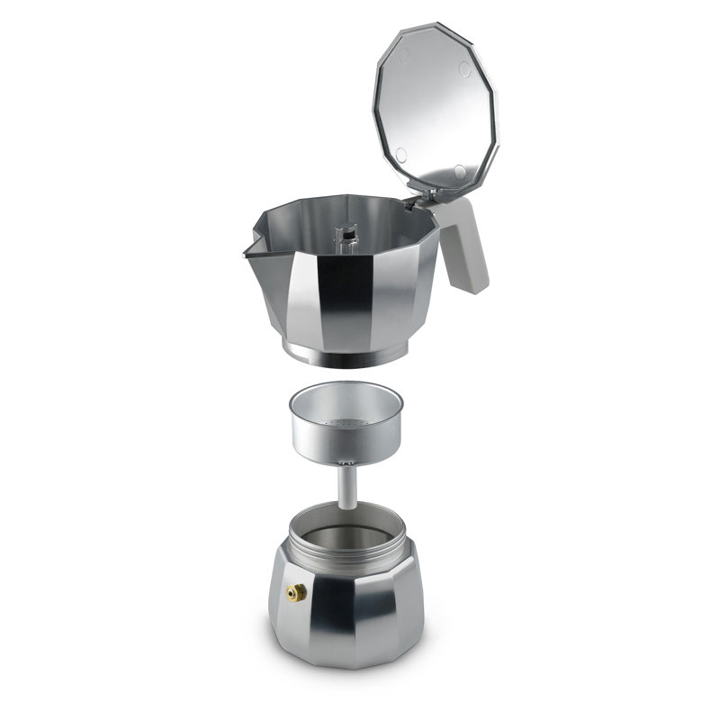 Aluminum 1-Cup Moka Espresso Coffee Maker