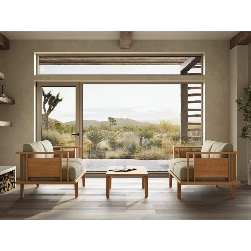 Sierra Seating and Occasionals Square Coffee Table, 14" H x 42" L x 42" W, Taupe Oak