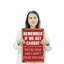 Enseigne en plastique «If We Get Caught You Deaf and No English» 13 po x 20 po-119525139