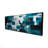 Pattern Bedroom Blue Framed Canvas - Turquoise and Gray Shapes