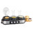 HomeCraft Stainless Steel 3-Station 1.5-Quart Oval Slow Cooker Buffet, With Lid & Spoon Rest, Adjustable Heat Control, Perfect for Parties, Holidays, Families
