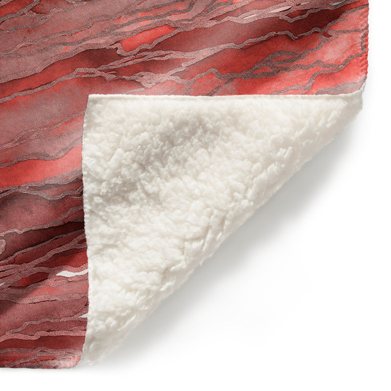 Couverture sherpa antirouille rouge agate magic, l 68 po x L 80 po
