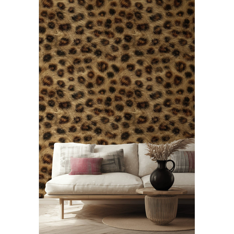 Papier peint imprimé animal léopard à motif animalier