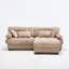 Canapé modulaire modulaire avec nuage, siège en forme de L avec repose-pieds, canapé modulaire pour le salon, causeuse en flanelle avancée avec 4 coussins-130574860