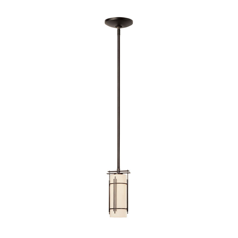 Paralline Mini Pendant - Opal Glass, Dark Smoke