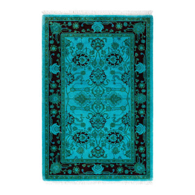 Chimel One-of-a-Kind 2' 9" X 4' 1" New Age Wool Area Rug Blue