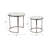 Marble Glass Round Nesting Side Tables, for Style and Function in Living Room or Bedroom Décor-357341045