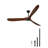72" Wood Blade Ceiling Fan No Light Remote Control Reversible DC Motor-111624220