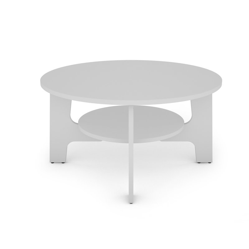 Aurigae Four Leg Coffee Table with Storage, White