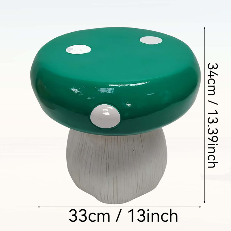 Table de bout Mushroom Model Statue, Green