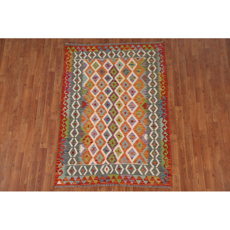 Multolor Kilim Oriental Accent Rug 4x6