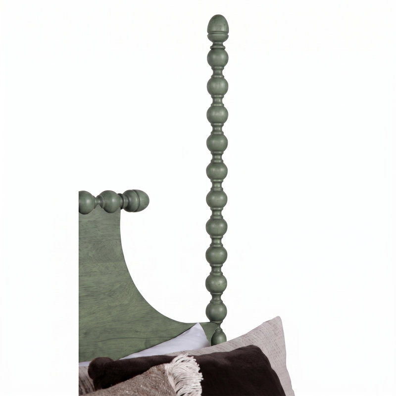 Emily Spindle Four Post Bed, Twin, Mineral