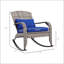 Chaise berçante d'extérieur en osier Adirondack