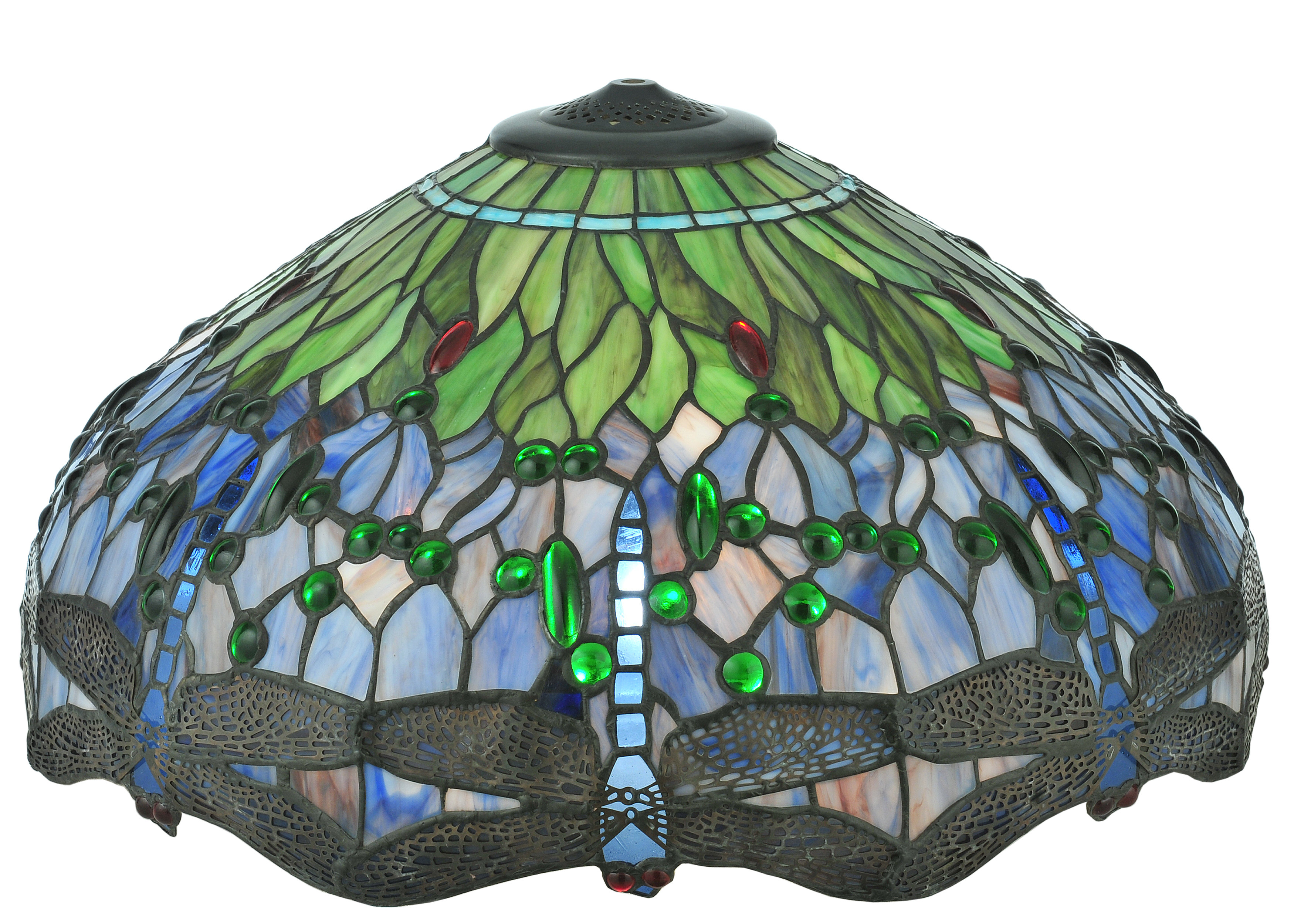 Meyda Lighting Dragonfly 11'' H x 22" W Glass Novelty Lamp Shade ...