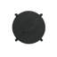Table d'appoint ronde de style transitionnel avec tablette de rangement ouverte