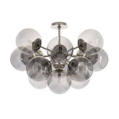 Shine Glass Semi Flush Mount
