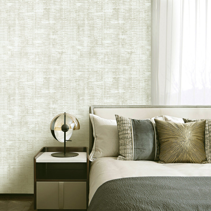 Elegance Collection Stripy Shimmer Wallpaper Roll, Bronze