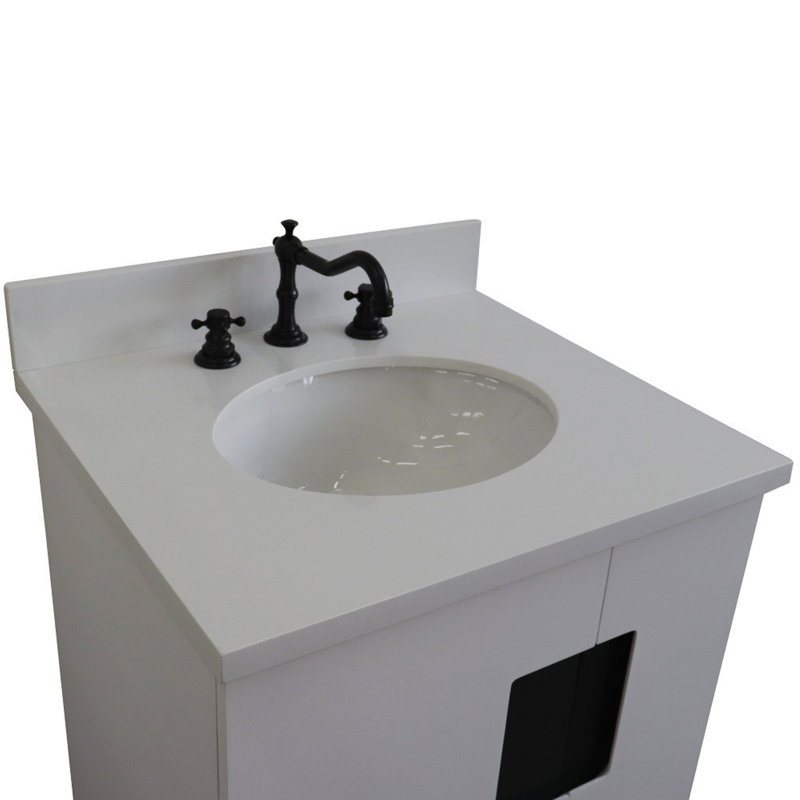 Ensemble de meuble-lavabo simple 25 po Petaluma, Blanc