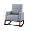 Chaise berçante moderne gris acier avec dossier rectangulaire captivant en couleur