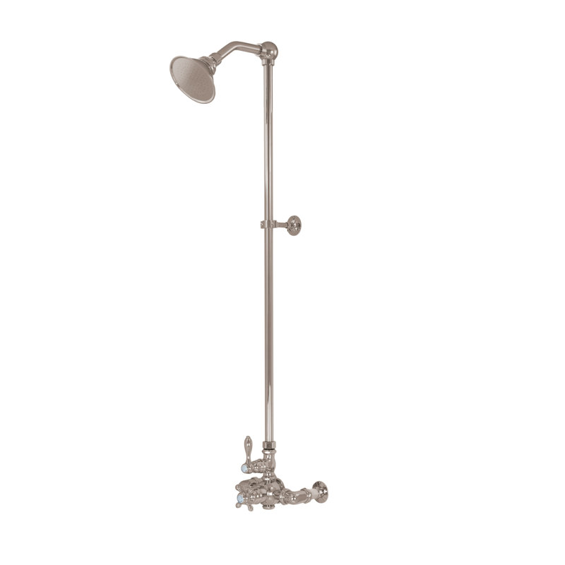 Exposed Thermostatic Shower System by Strom Living P1022N, Polished Nickel
