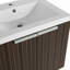 Armoire de salle de bain 24 po avec lavabo en résine, portes à fermeture douce, fixation flottante, pour petite salle de bain
