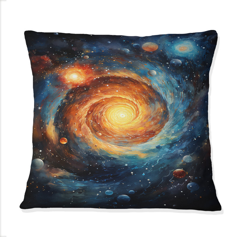 Galaxy Interstellar Eye I - Galaxies Printed Throw Pillow
