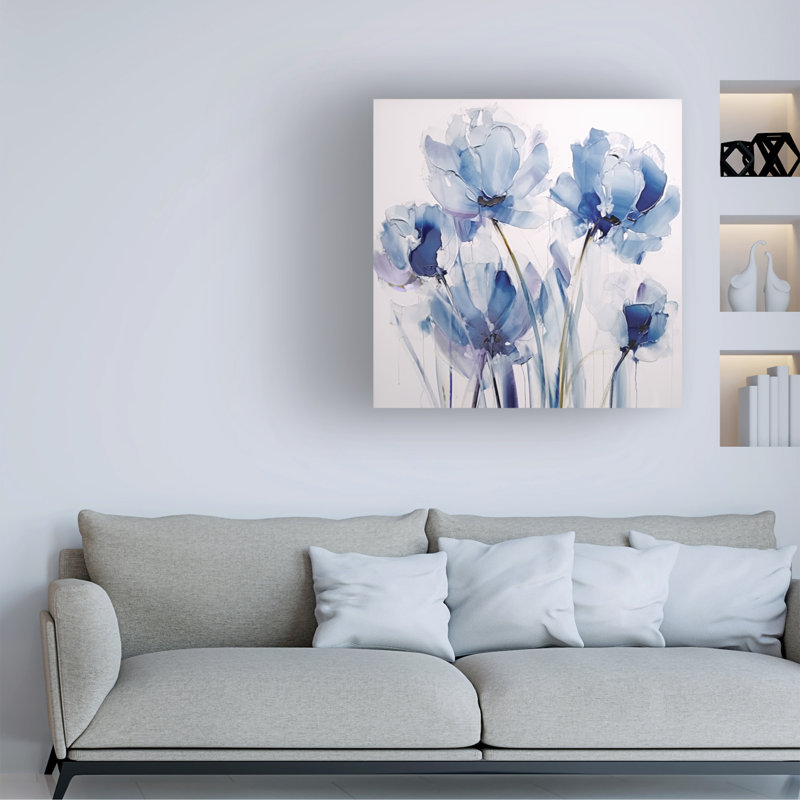 Art sur toile «Bachelor», bleu, H 18 po x l 18 po