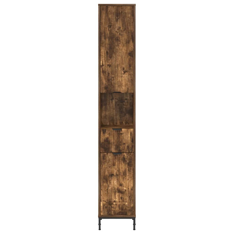 Freestanding Standard Bathroom Storage, Smoked Oak